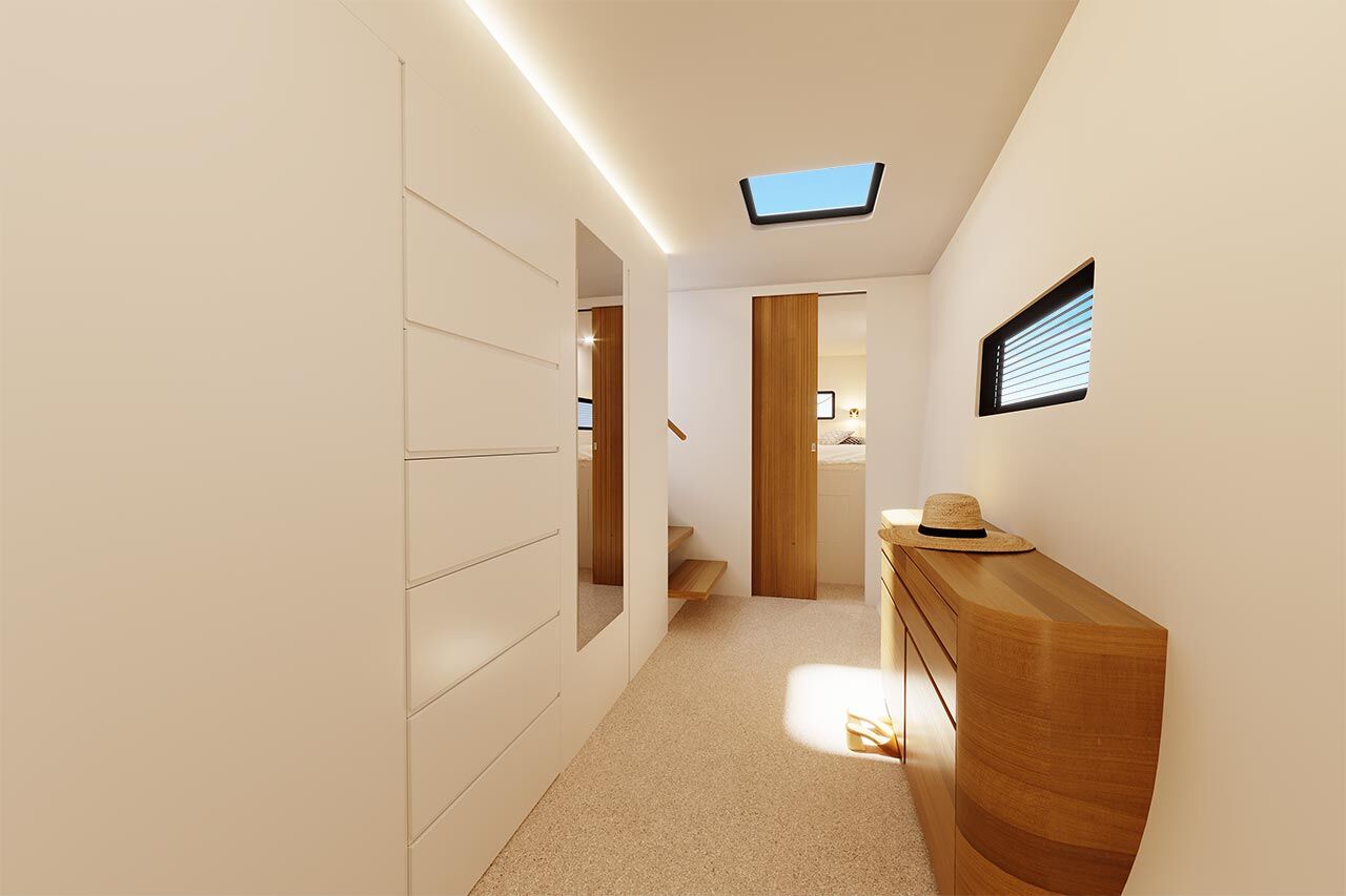 Walk-in closet aft facing night 1280